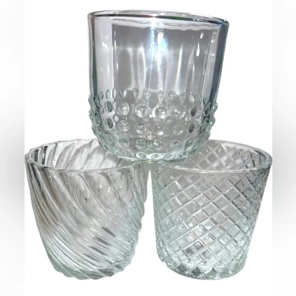 NWT 3Pc Glass Votive Holders